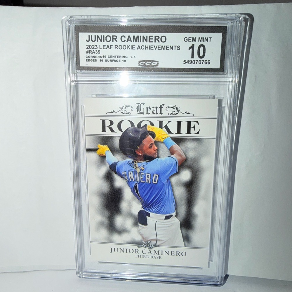 Junior Caminero 2023 Leaf Rookie Graded GEM MINT 10 Baseball Card